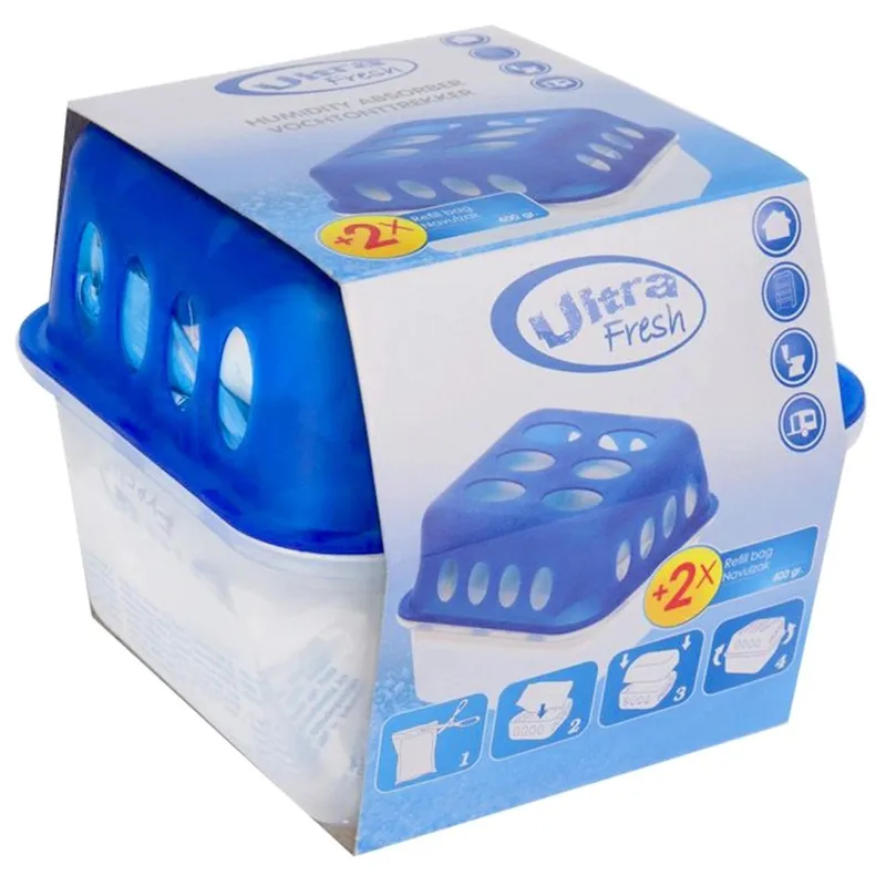 Pochłaniacz Wilgoci 750 ml + 2 Wkłady Bezzapachowy Osuszacz Domowy MEBLIVA