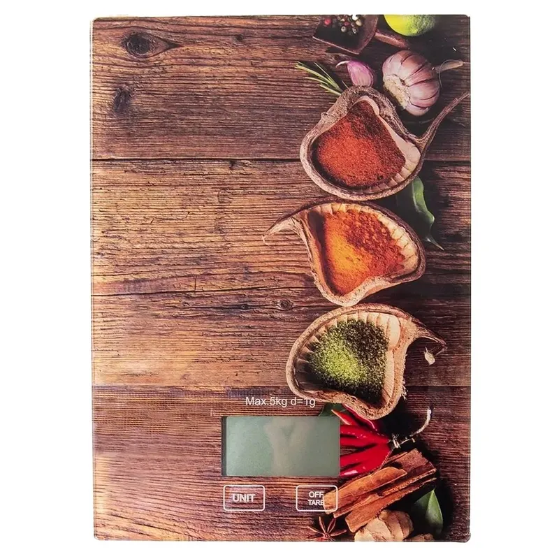 Waga Kuchenna Cyfrowa Szklana 5 kg LCD TARA Precyzyjna Przyprawy MEBLIVA