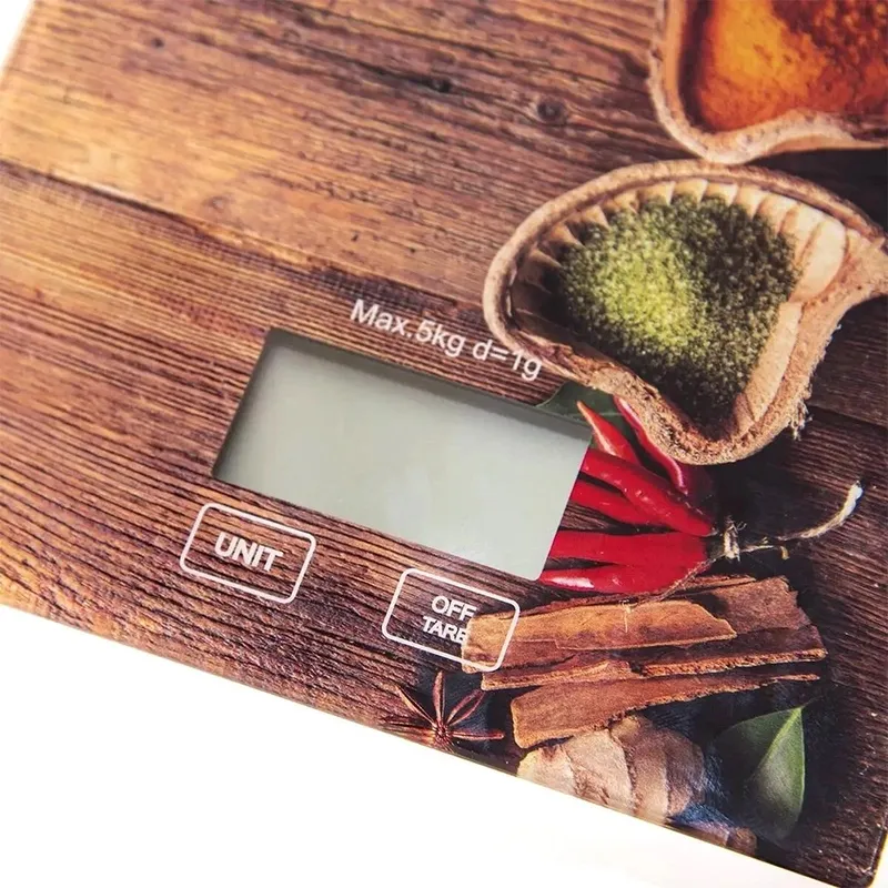 Waga Kuchenna Cyfrowa Szklana 5 kg LCD TARA Precyzyjna Przyprawy MEBLIVA