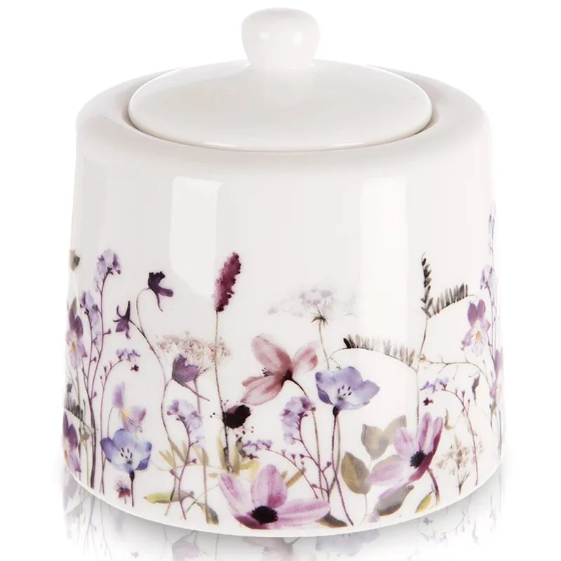 Cukiernica Porcelanowa Z Pokrywką Louka 320 ml Polne Kwiaty MEBLIVA