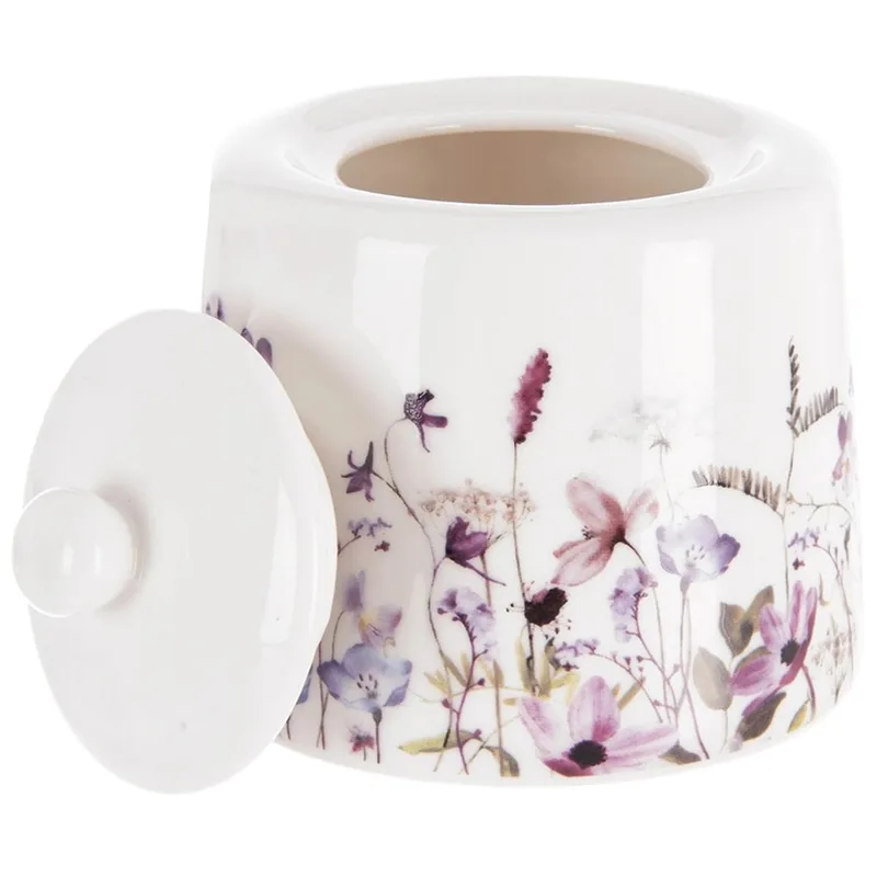 Cukiernica Porcelanowa Z Pokrywką Louka 320 ml Polne Kwiaty MEBLIVA