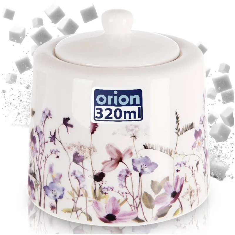 Cukiernica Porcelanowa Z Pokrywką Louka 320 ml Polne Kwiaty MEBLIVA