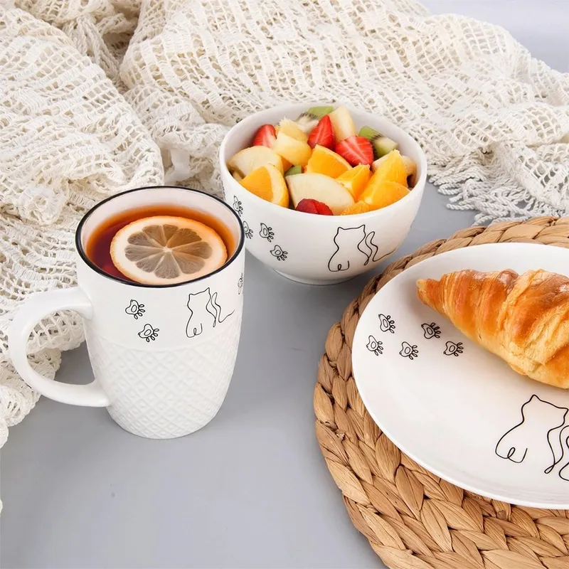 Miseczka Porcelanowa 550 ml Kotek Miska Dla Dzieci Na Zupę MOVEMANIA