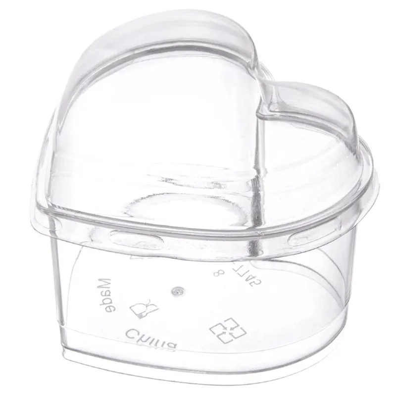 Pucharki Serce Z Pokrywkami 130ml Zestaw 4 szt. Finger Food MEBLIVA