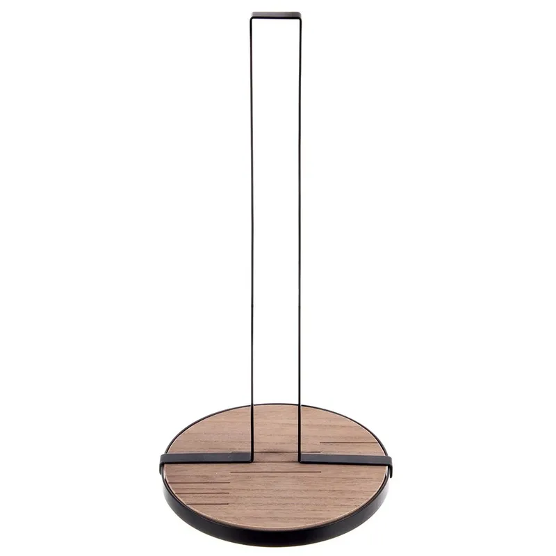 Stojak Na Ręcznik Papierowy Loft Metal Drewno Line Kuchnia MEBLIVA - Czarny