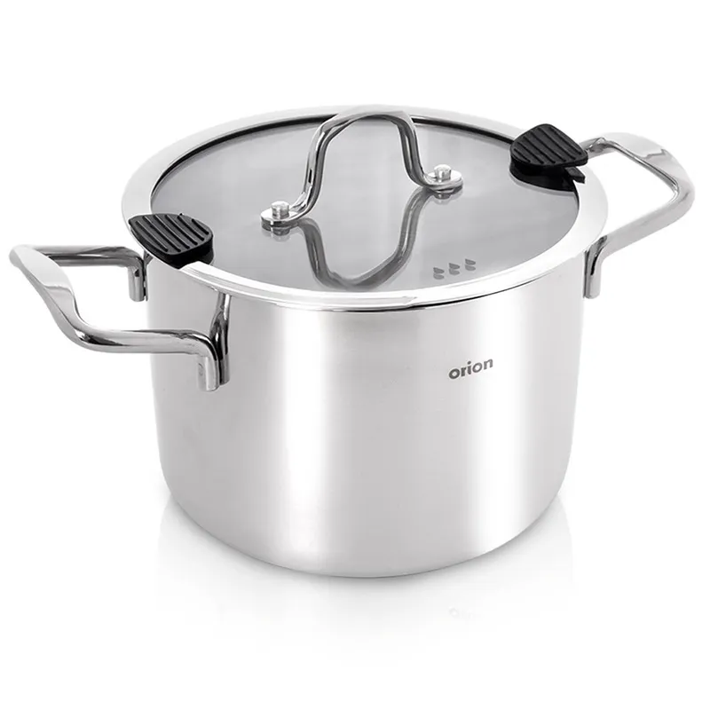 Wysoki Garnek Stalowy 2,3 l Venice 16 cm Indukcja Stal 304 MEBLIVA
