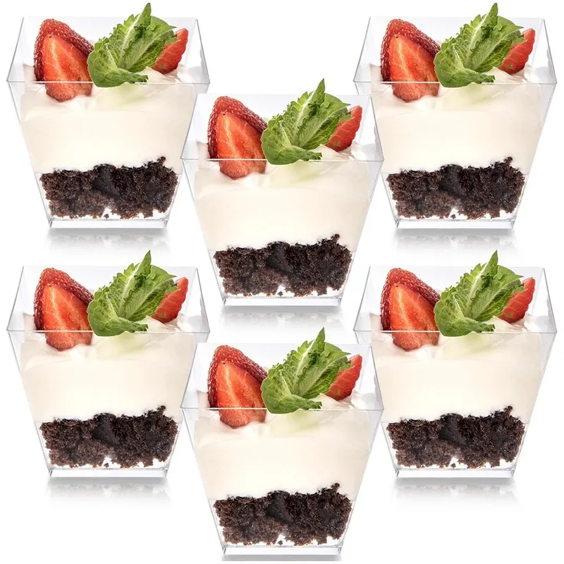 Zestaw 6 szt. Pucharków 180ml Do Finger Food I Przekąsek Desery MEBLIVA