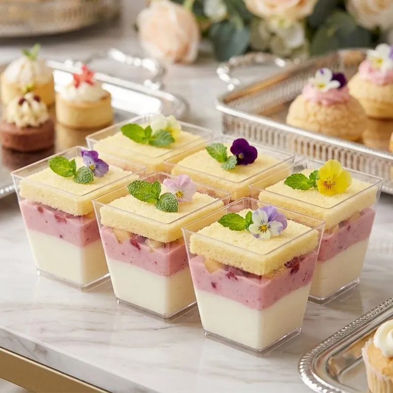 Zestaw 6 szt. Pucharków 180ml Do Finger Food I Przekąsek Desery MEBLIVA