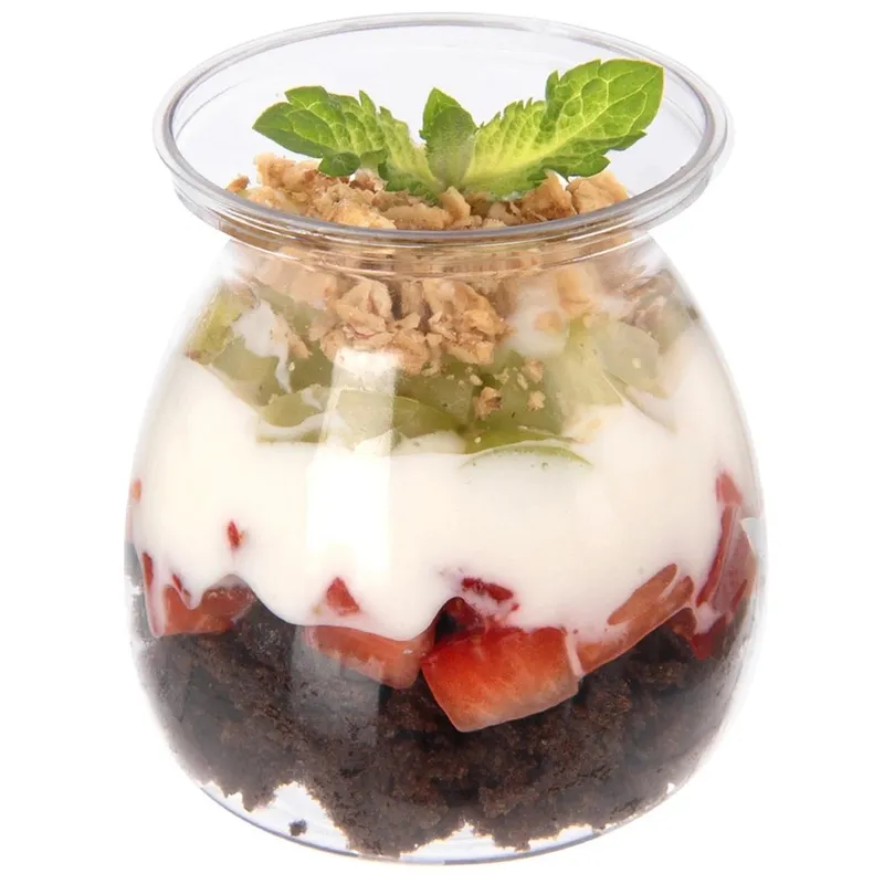 Zestaw 6 szt. Pucharków Do Deserów 160ml Przezroczyste Finger Food MEBLIVA