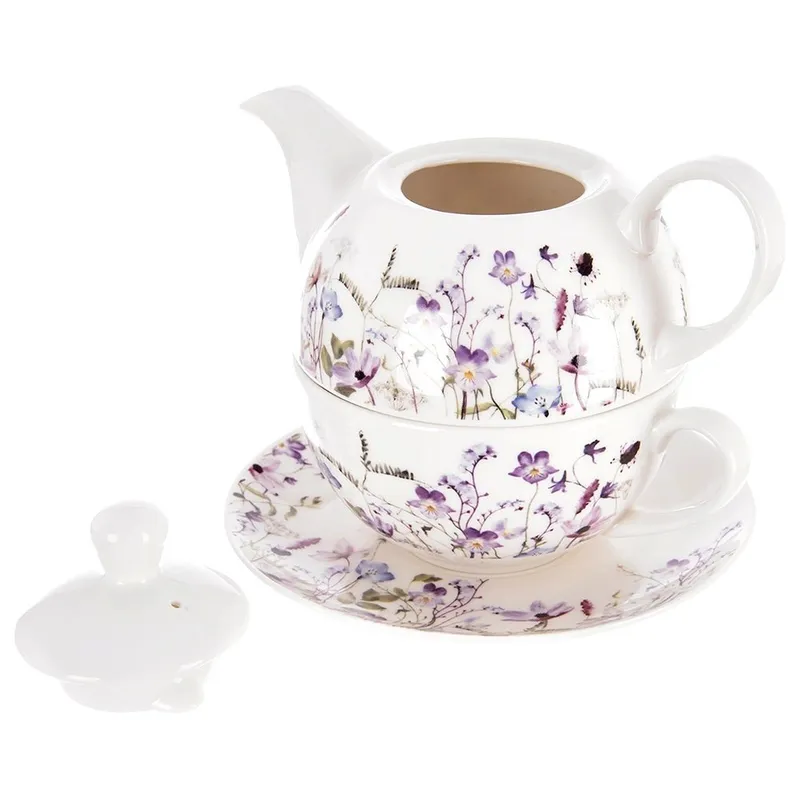 Zestaw Do Herbaty 2w1 Dzbanek 400ml I Filiżanka Louka Porcelana MEBLIVA