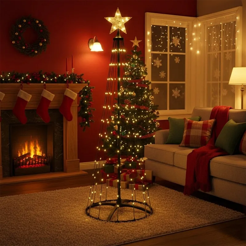 Choinka Świecąca Stożek Zewnętrzna XXL 550 LED 300 cm MEBLIVA