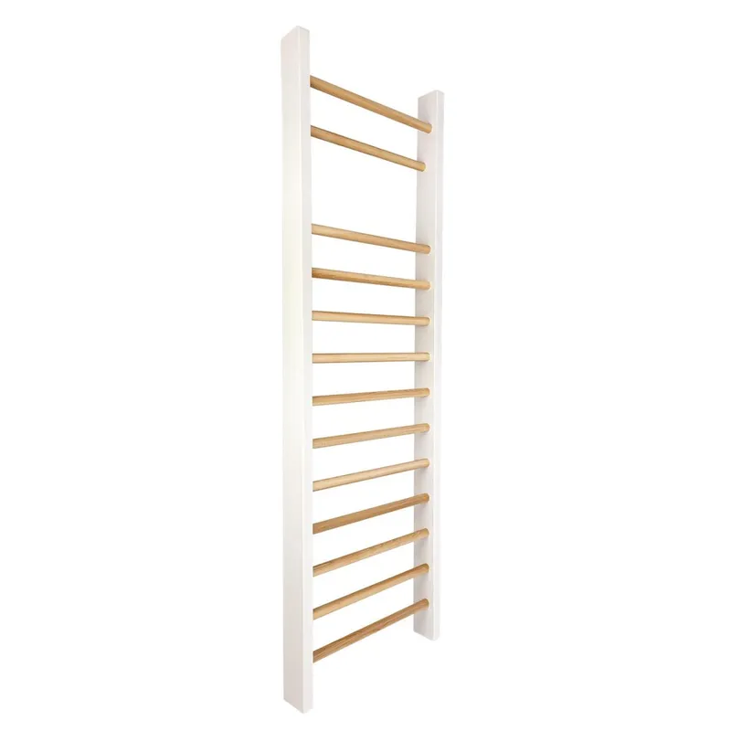 Drabinka Gimnastyczna Drewniana Do Ćwiczeń 240x80cm MOVEMANIA - Biała