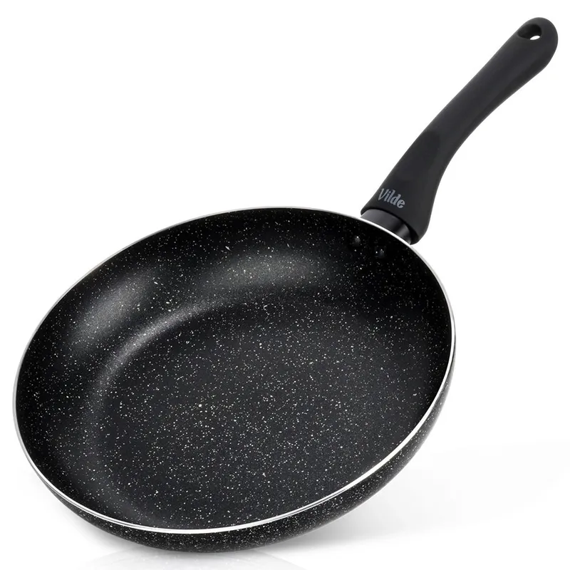 Patelnia Granitowa 24 cm Black Line Indukcja Gaz Non-Stick MEBLIVA