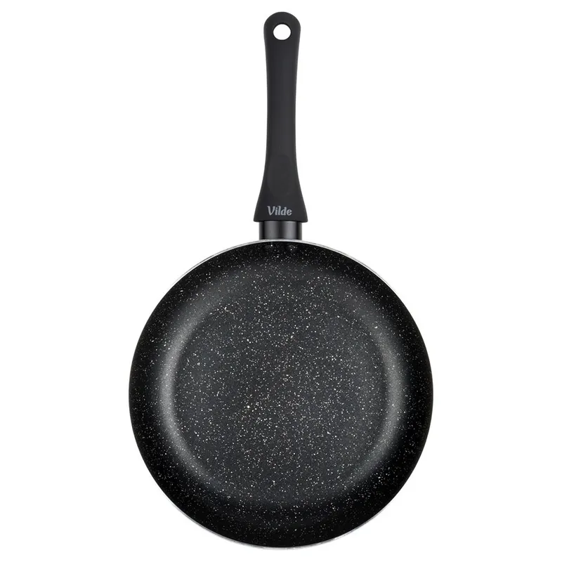 Patelnia Granitowa 24 cm Black Line Indukcja Gaz Non-Stick MEBLIVA