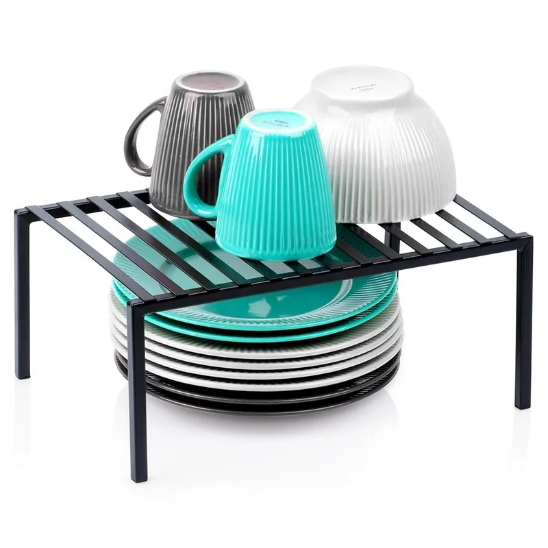 Półka Wkład Do Szafki Kuchennej Składana Metal Loft 33 cm MEBLIVA - Czarna