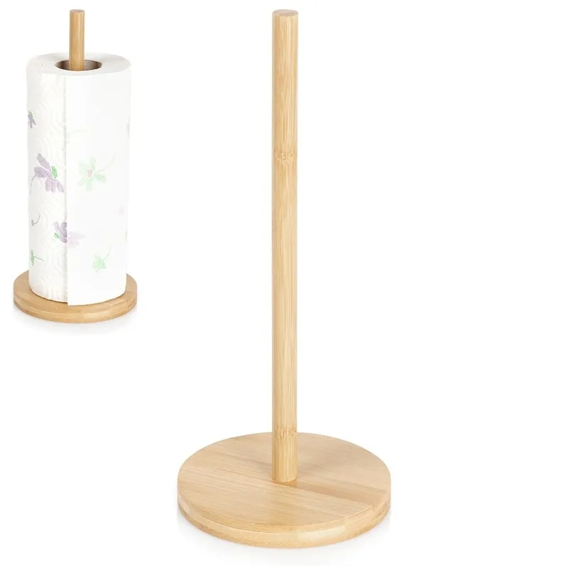 Stojak Na Ręcznik Papierowy Bambusowy 29,5 cm MEBLIVA