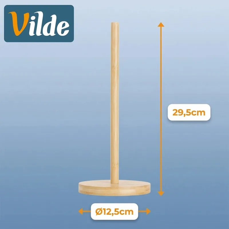 Stojak Na Ręcznik Papierowy Bambusowy 29,5 cm MEBLIVA