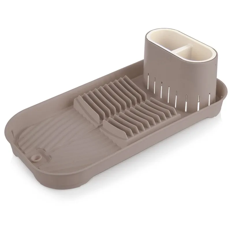 Suszarka Ociekacz Na Naczynia Kompaktowa 39x19,5x11 cm MEBLIVA - Brązowa