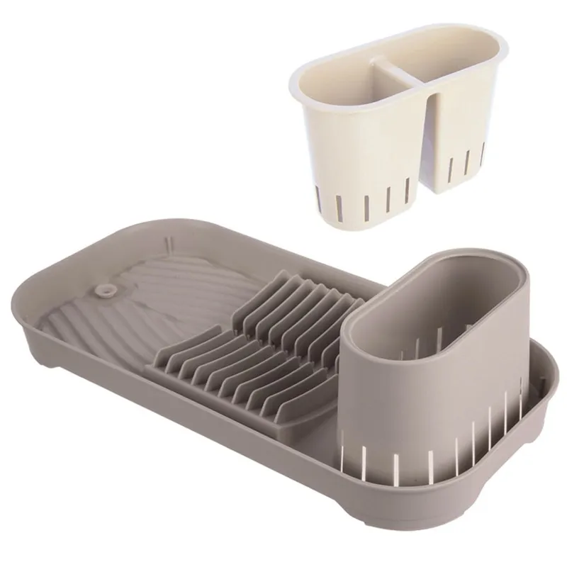 Suszarka Ociekacz Na Naczynia Kompaktowa 39x19,5x11 cm MEBLIVA - Brązowa