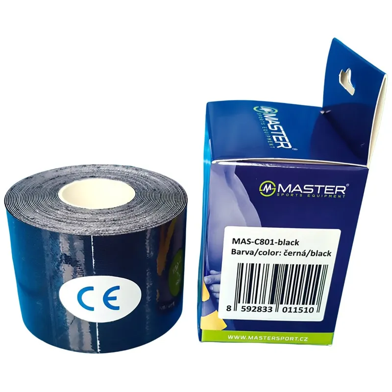 Taśma Tejpy Do Kinesiotapingu Kinezjologiczna 5 cm X 5 m MOVEMANIA - Czarna