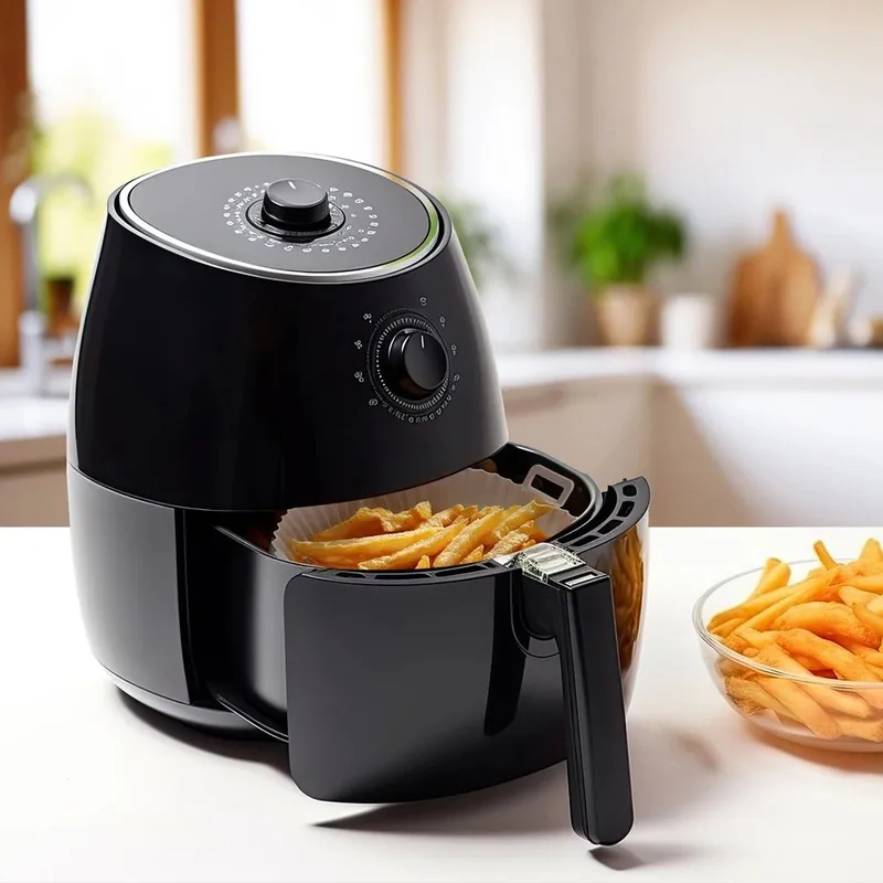Wkład Do Frytkownicy Air Fryer Beztłuszczowej Silikonowy MEBLIVA - Beżowy