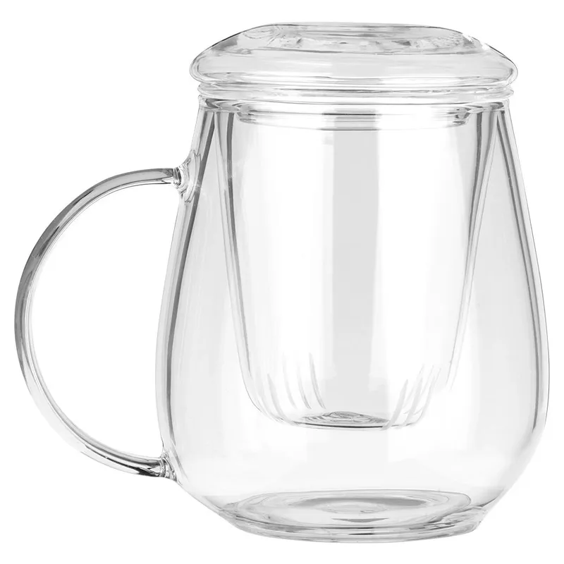 Kubek Z Zaparzaczem I Pokrywką Szklany 530 ml MEBLIVA