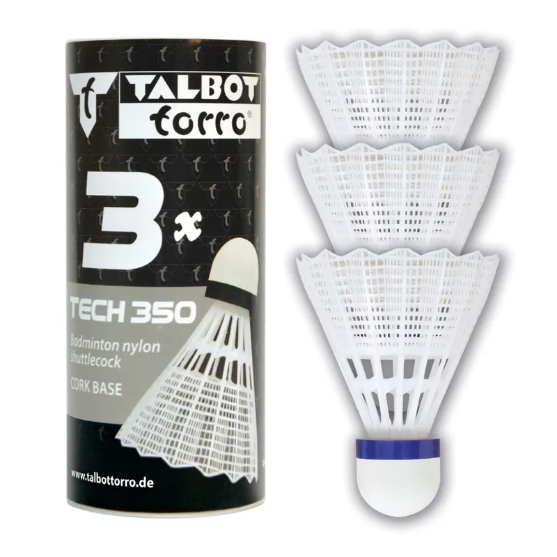 Lotki Do Badmintona Talbot Torro Tech 350 Medium 3 szt MOVEMANIA - Białe