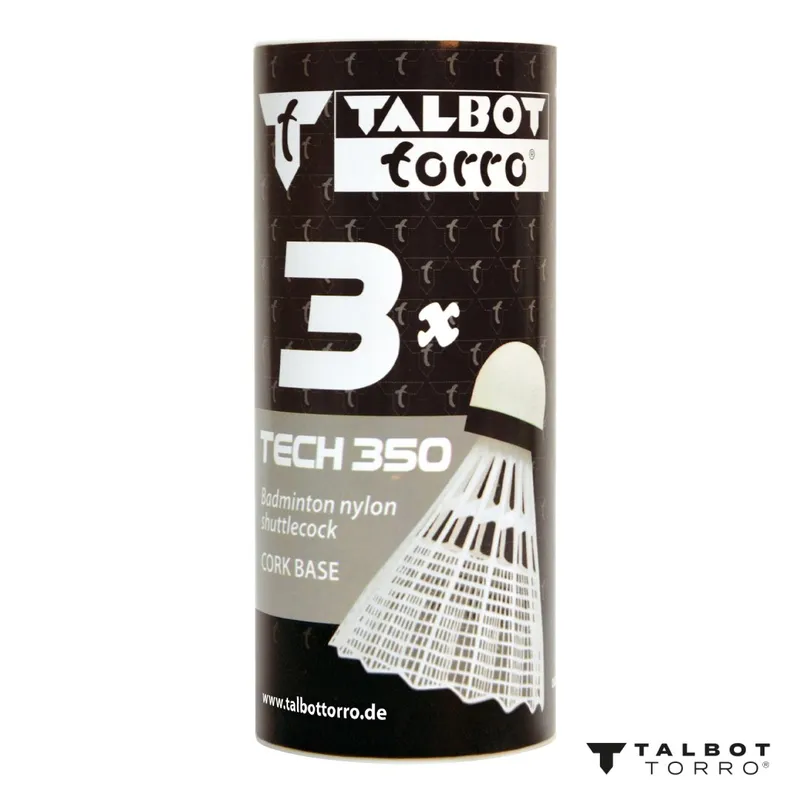 Lotki Do Badmintona Talbot Torro Tech 350 Medium 3 szt MOVEMANIA - Białe