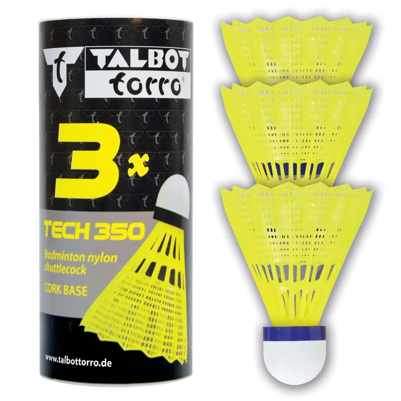 Lotki Do Badmintona TALBOT-TORRO Tech 350 Medium 3 szt. MOVEMANIA - Żółte