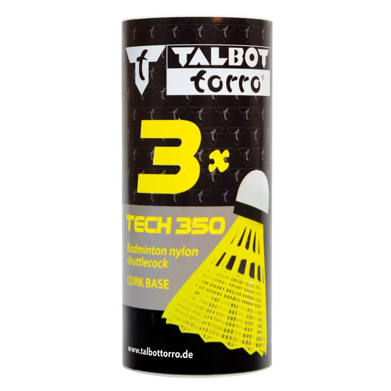 Lotki Do Badmintona TALBOT-TORRO Tech 350 Medium 3 szt. MOVEMANIA - Żółte