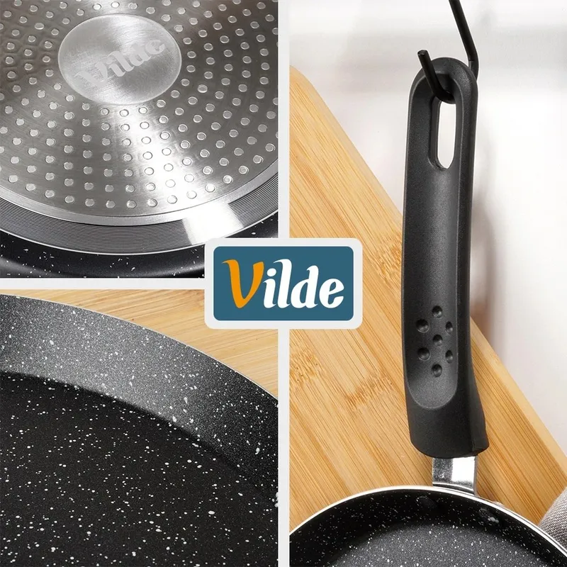 Patelnia Do Naleśników 26 cm Granitowa Indukcja Basic Line MEBLIVA