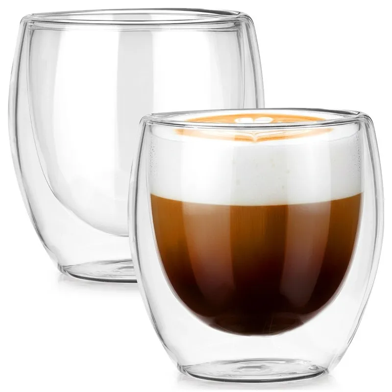 Szklanki Termiczne Z Podwójną Ścianką Do Kawy I Herbaty 250 ml 2 MEBLIVA