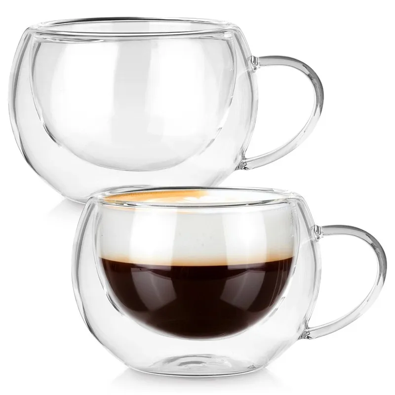 Szklanki Termiczne Z Podwójną Ścianką Do Kawy I Herbaty 280 ml 2 MEBLIVA