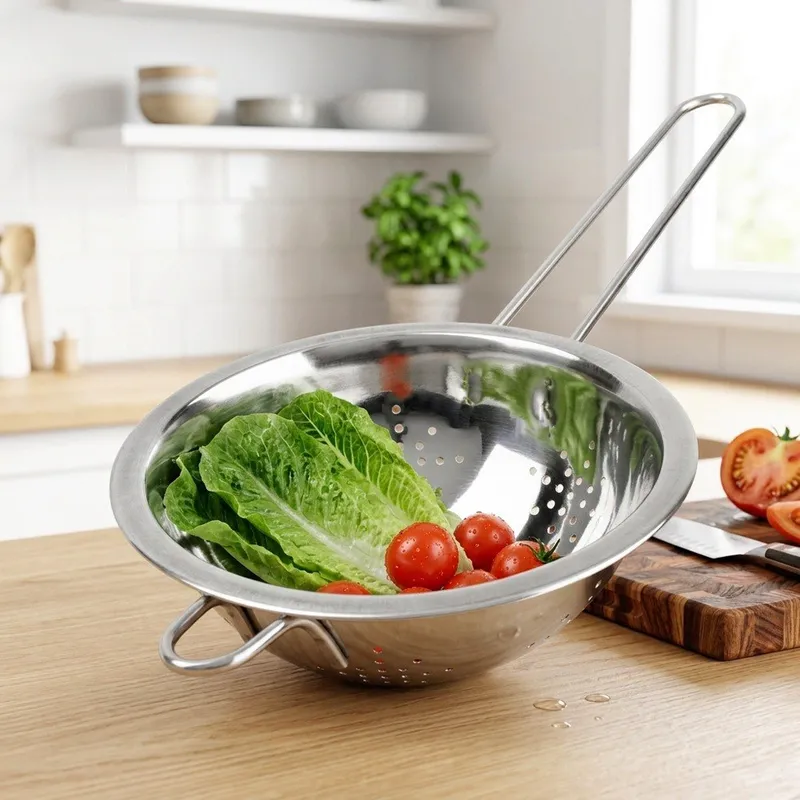 Cedzak Kuchenny Stalowy 24 cm MEBLIVA