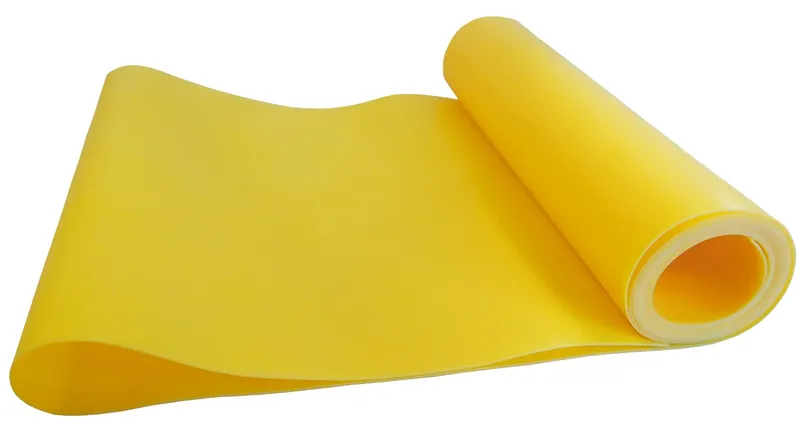 Guma Taśma Oporowa Gimnastyczna Fitness 0,45 mm 120 cm MOVEMANIA - Żółta