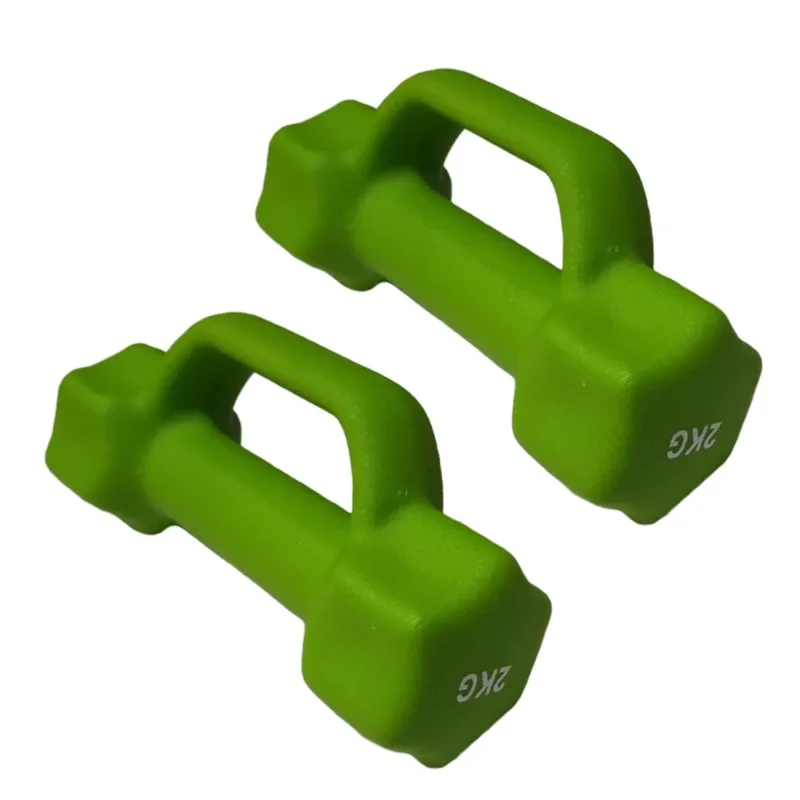 Hantelki Neoprenowe Sześciokątne 2x2 kg Hantle Fitness Aerobik MOVEMANIA