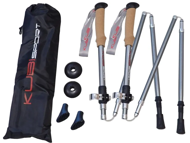 Kije Kijki Trekkingowe Składane 5-CZĘŚCIOWE Regulowane 115-135 cm MOVEMANIA