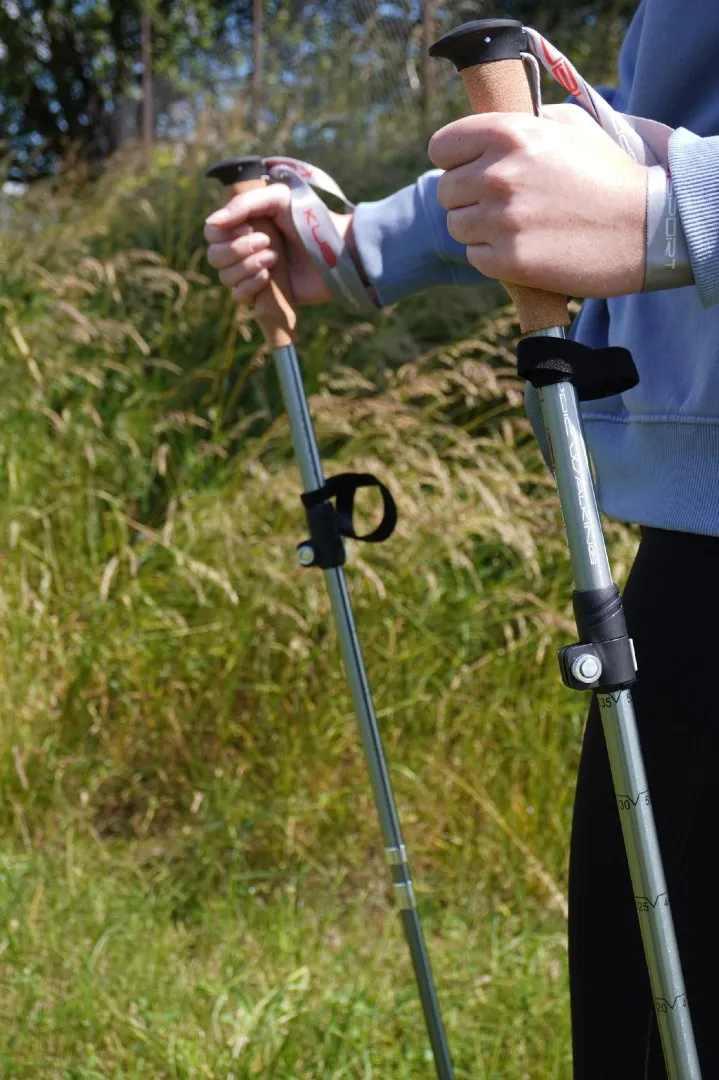 Kije Kijki Trekkingowe Składane 5-CZĘŚCIOWE Regulowane 115-135 cm MOVEMANIA