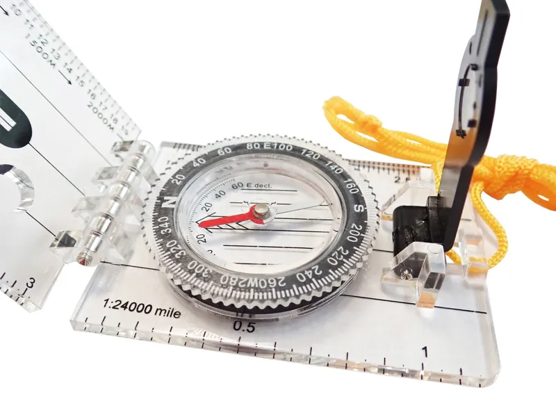 Kompas Buzola Wielofunkcyjny Składany Z Miarkami 83 x 47 mm MOVEMANIA
