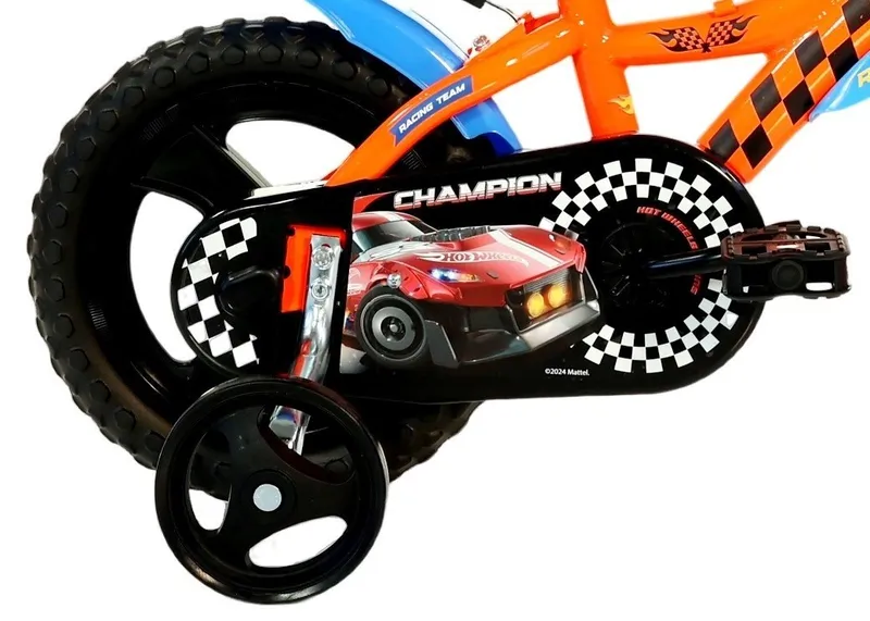 Rowerek Dziecięcy 12 Cali Hot Wheels Kółka Boczne Wolnobieg Dino MOVEMANIA