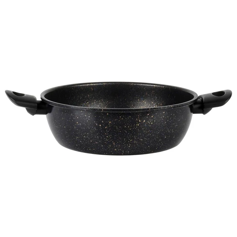 Garnek Granitowy Non-Stick Do Gotowania Duszenia 2,7 l MEBLIVA - Czarny