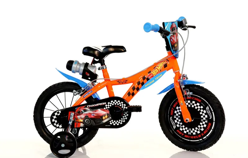 Rowerek Dziecięcy 16 Cali Hot Wheels Hamulec Dino MOVEMANIA - Pomarańczowy