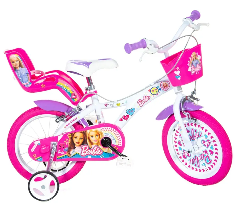 Rowerek Rower Dziecięcy Dla Dziewczynki BARBIE Z Bocznymi Kółkami MOVEMANIA