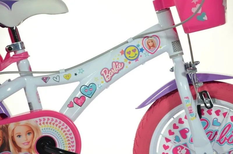 Rowerek Rower Dziecięcy Dla Dziewczynki BARBIE Z Bocznymi Kółkami MOVEMANIA