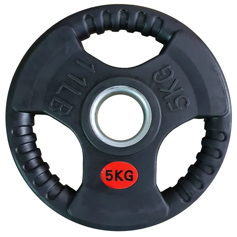 Talerz Ciężar Obciążenie Olimpijskie Gumowe Z Uchwytami 50mm 5kg MOVEMANIA