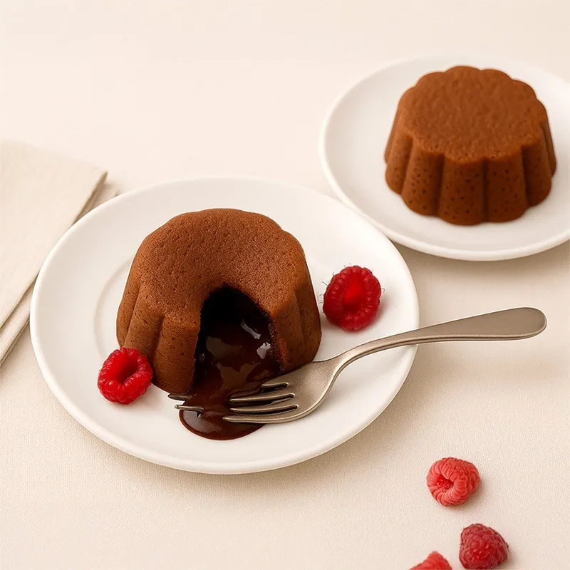Forma Silikonowa Do Muffinek Ciastek Kwiatki 6 szt. 30 MEBLIVA - Beżowa