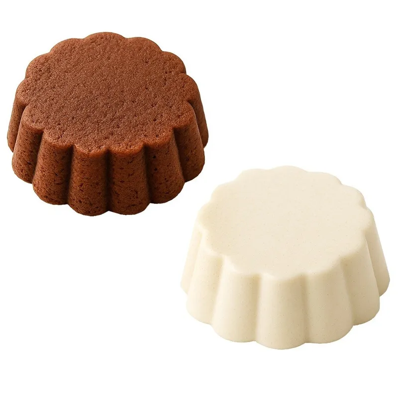 Forma Silikonowa Do Muffinek Ciastek Kwiatki 6 szt. 30 MEBLIVA - Brązowa