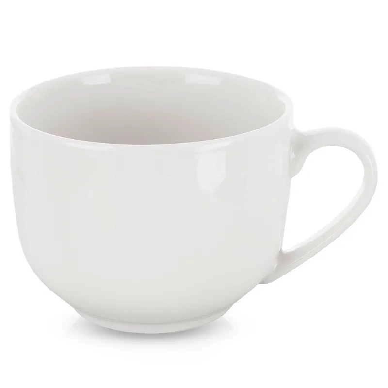 Kubek Porcelanowy XL Do Kawy Herbaty Klasyczny 0,65 l MEBLIVA - Biały