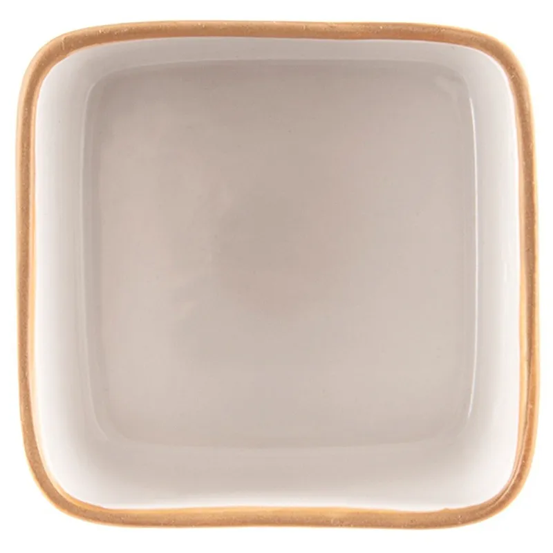Miseczka Kokilka Ceramiczna Kwadratowa Do Zapiekania 90 ml MEBLIVA - Biała