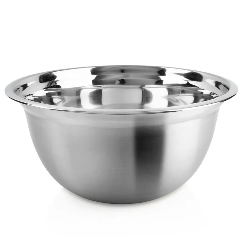 Miska Kuchenna Stalowa Okrągła Srebrna Matowa 7,5 l 32 cm MOVEMANIA